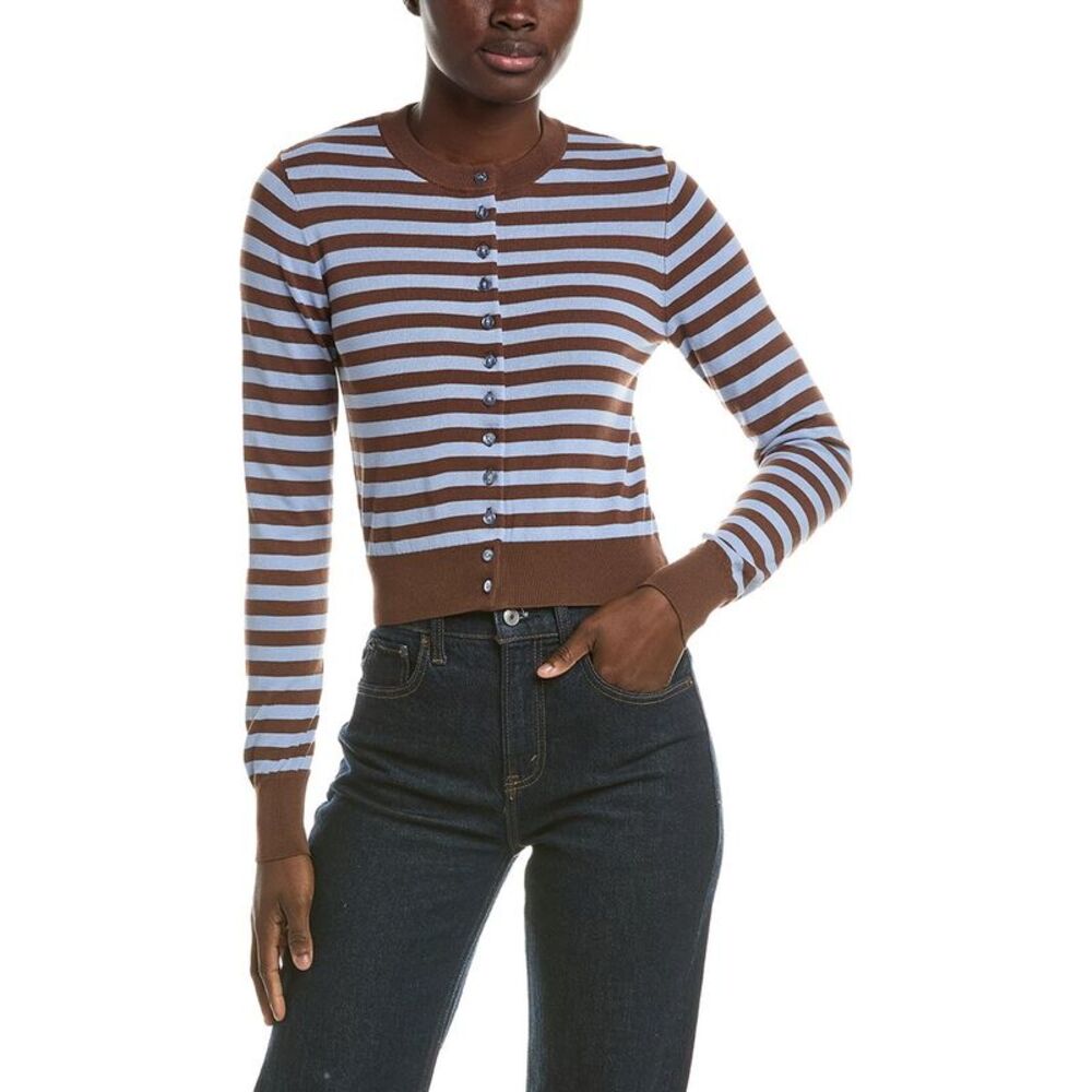 525 America Womens Striped Top, Brown